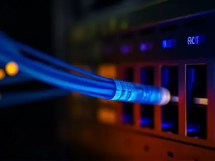 Cabos de fibra óptica iluminados