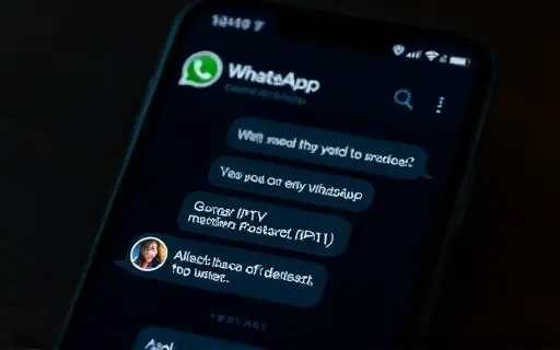 Conversa de atendimento no WhatsApp pelo celular